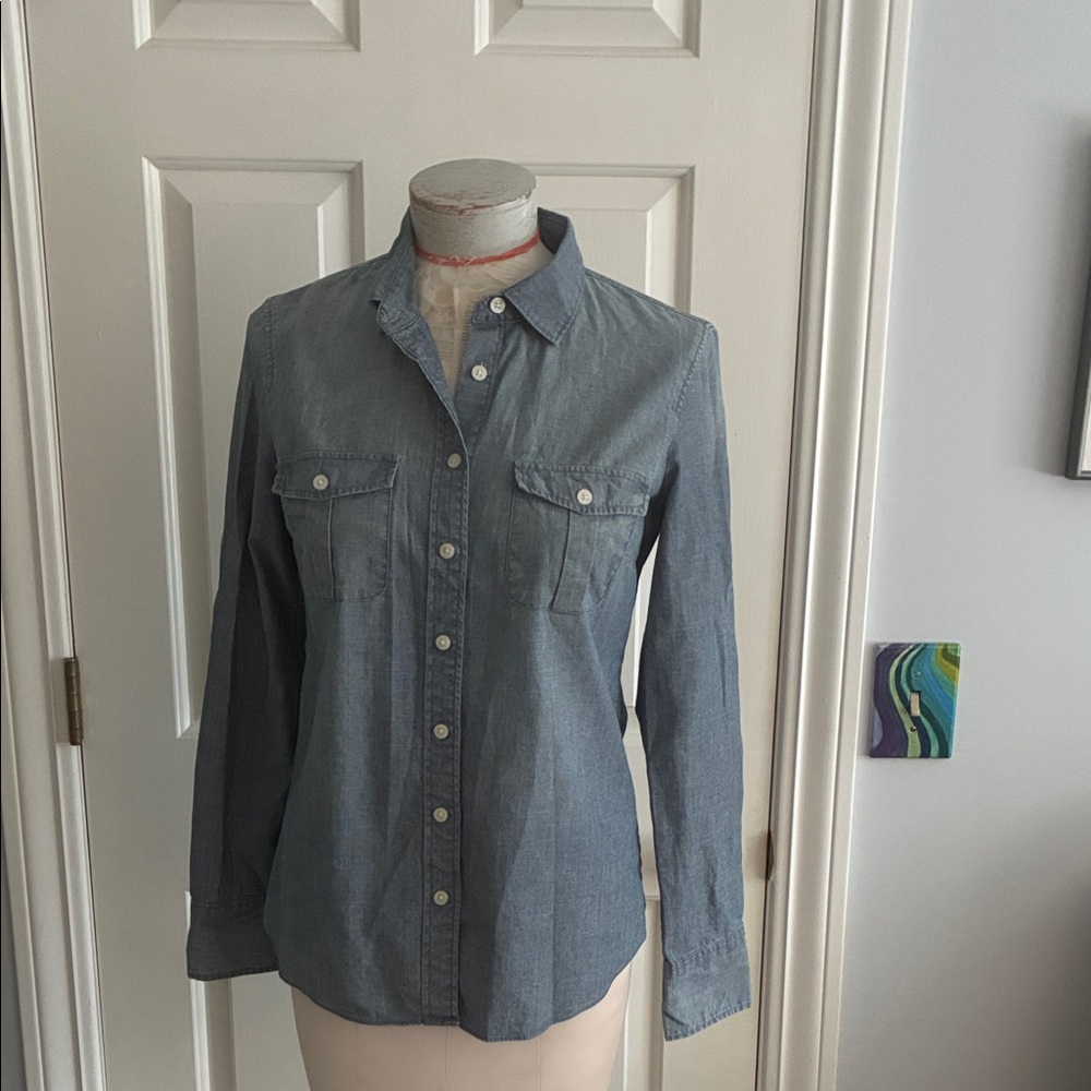 J. Crew Chambray Button-Up Shirt